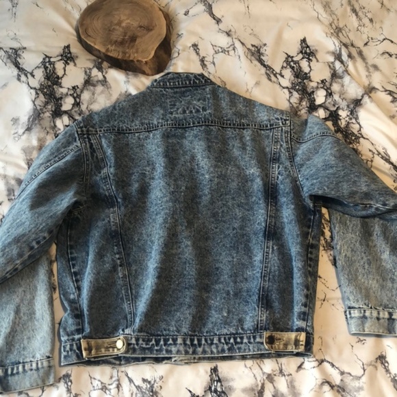 Dual Control 80s Jacket Denim with Leather Trim M - Picture 2 of 9